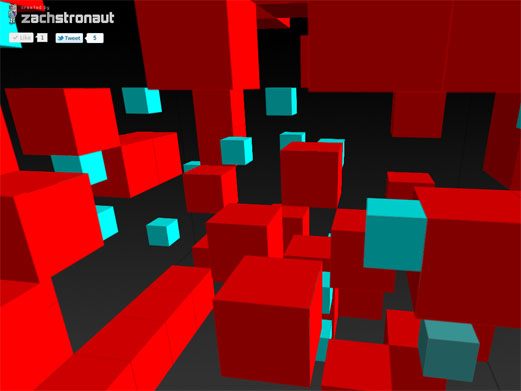 Screenshot of 3D CSS3 Voxels.